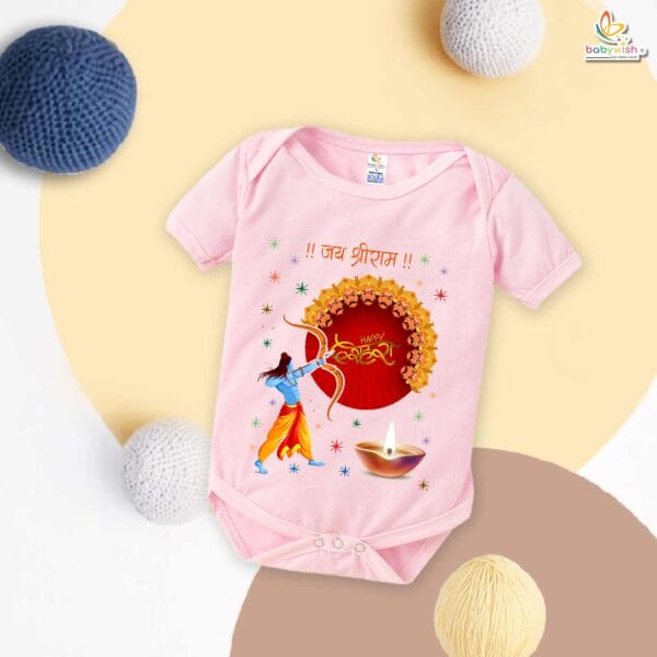 Babywish Baby Navratri Romper Bodysuit My First Dussehra Jai Shri Ram - Image 3