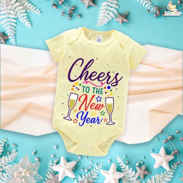 Babywish New Year Romper Clothes My First New Year Bodysuits Cheers to the New Year - Image 3