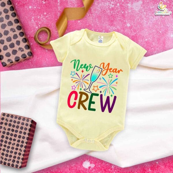 Babywish New Year Romper Clothes My First New Year Bodysuits New Year Crew - Image 3