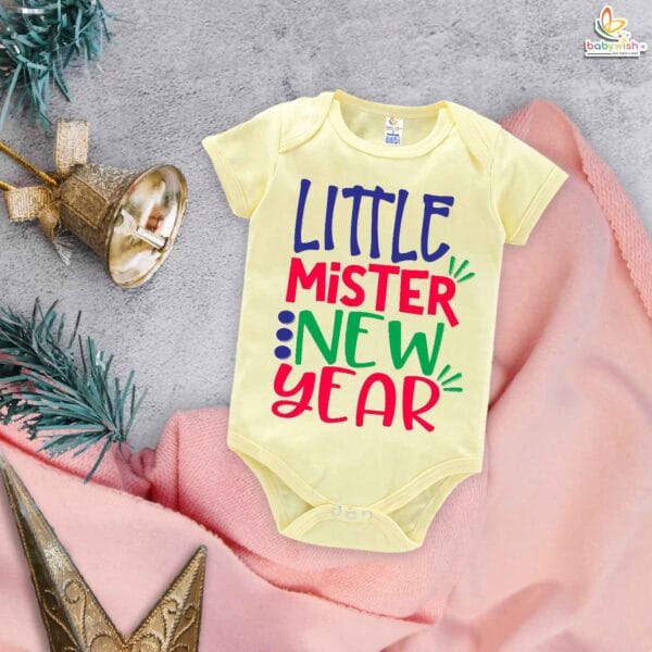 Babywish New Year Romper Clothes My First New Year Bodysuits Little Mister New Year Celebrations - Image 3