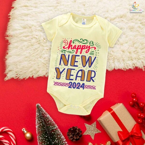 Babywish New Year Romper Clothes My First New Year Bodysuits Happy New Year Crackers Rocket - Image 3