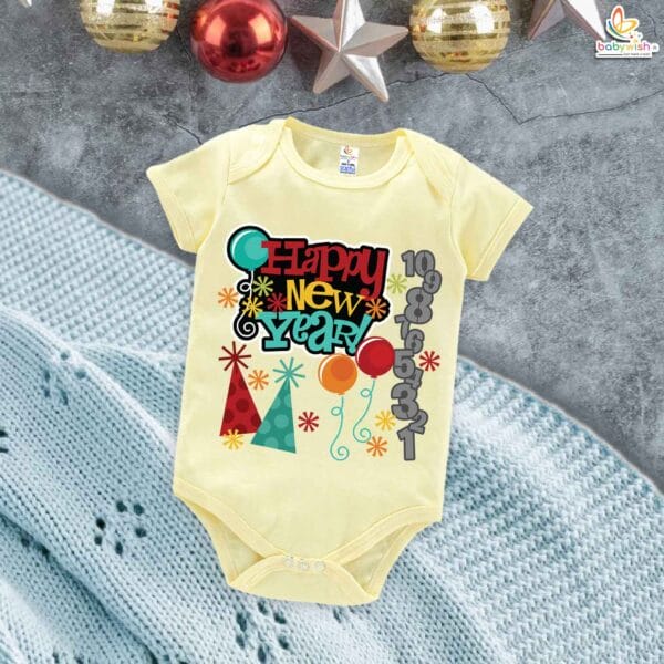 Babywish New Year Romper Clothes My First New Year Bodysuits Happy New Year Numeric Print - Image 3
