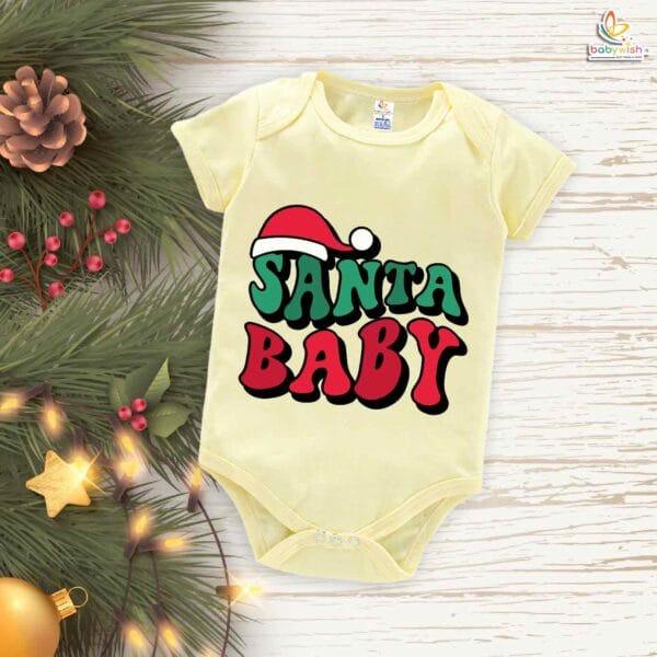 Babywish Christmas Romper Clothes My First Merry Christmas Bodysuits Santa baby on Christmas - Image 3