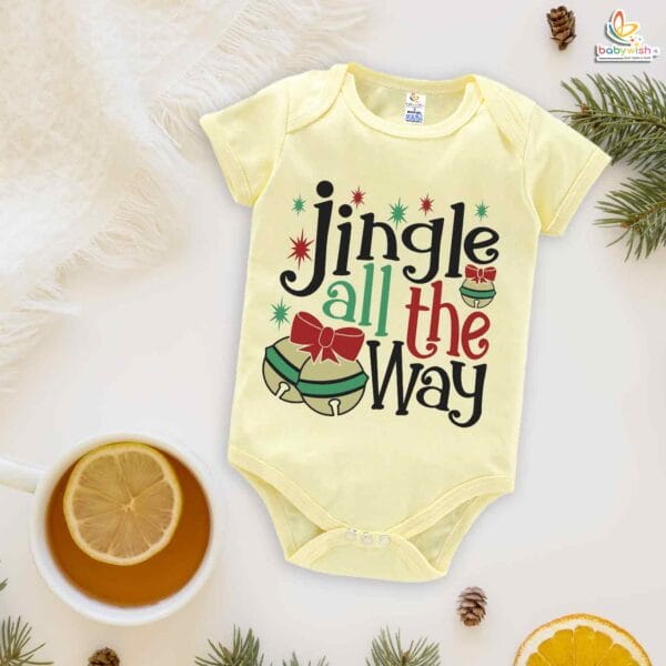 Babywish Christmas Romper Clothes My First Merry Christmas Bodysuits Christmas Jingle in All the Way - Image 3