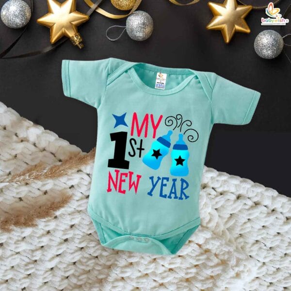 Babywish New Year Romper Clothes My First New Year Bodysuits My 1st New Year Star print - Image 4