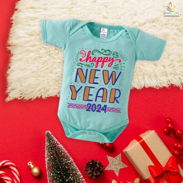 Babywish New Year Romper Clothes My First New Year Bodysuits Happy New Year Crackers Rocket - Image 2