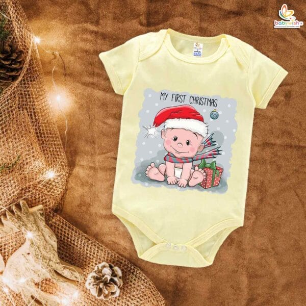 Babywish Christmas Romper Clothes My First Merry Christmas Bodysuits My First Christmas Baby Happiness - Image 3