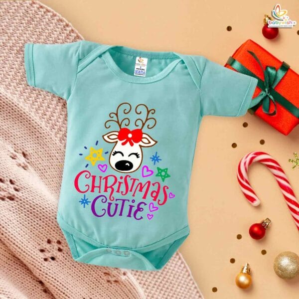 Babywish Christmas Romper Clothes My First Merry Christmas Bodysuits Christmas day Cutie - Image 2