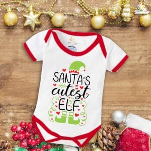 Babywish Christmas Romper Clothes My First Merry Christmas Bodysuits Christmas Santa Elf Print