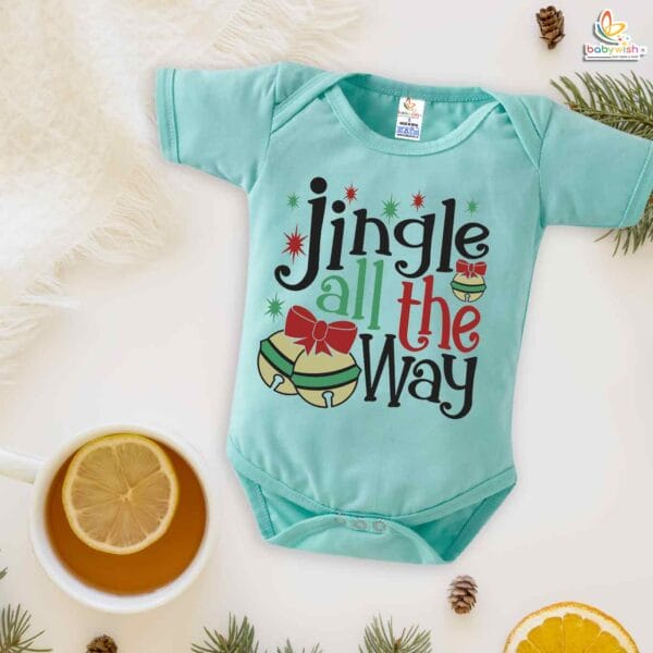 Babywish Christmas Romper Clothes My First Merry Christmas Bodysuits Christmas Jingle in All the Way - Image 2