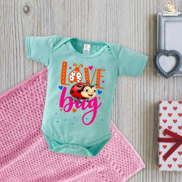 Love Bug Baby Romper – My First Valentine’s Day Bodysuit for Newborn & Infant Girls or Boys | Cute Valentine’s Day Baby Outfit | Baby Bodysuit Gift – Babywish - Image 4