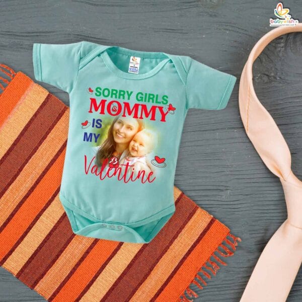 Sorry Girls, Mommy’s Mine Baby Boy Romper – My First Valentine’s Day Bodysuit for Newborn & Infant Boys | Cute Valentine’s Day Baby Outfit – Babywish - Image 4