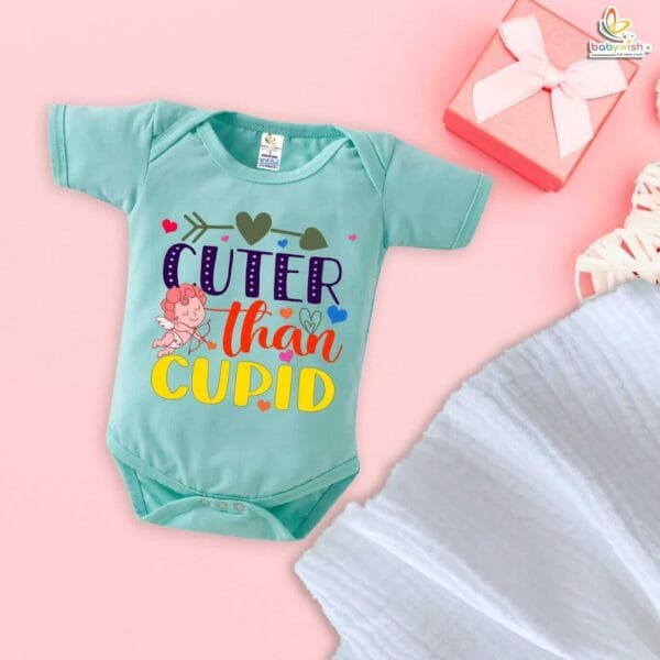 Cuter Than Cupid Baby Romper – My First Valentine’s Day Bodysuit for Newborn & Infant Girls or Boys | Adorable Valentine’s Day Baby Outfit – Babywish - Image 4