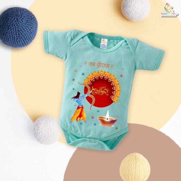 Babywish Baby Navratri Romper Bodysuit My First Dussehra Jai Shri Ram - Image 4