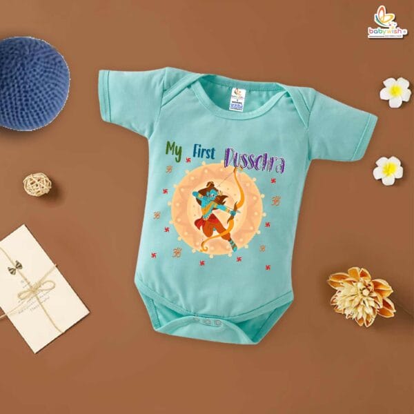 Babywish Baby Navratri Romper Bodysuit My First Dussehra My First Vijaydashmi - Image 4