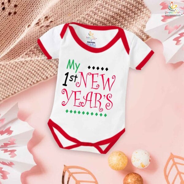Babywish New Year Romper Clothes My First New Year Bodysuits My First New Year 2024