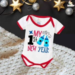 Babywish New Year Romper Clothes My First New Year Bodysuits My 1st New Year Star print