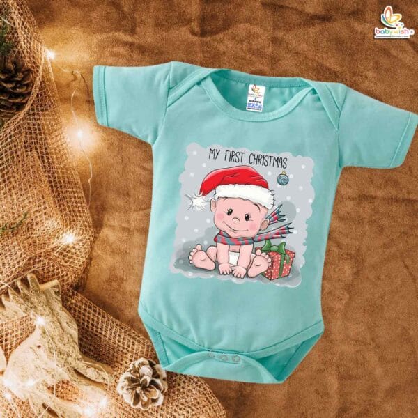 Babywish Christmas Romper Clothes My First Merry Christmas Bodysuits My First Christmas Baby Happiness - Image 2