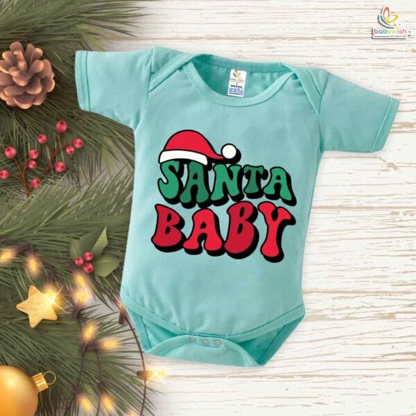 Babywish Christmas Romper Clothes My First Merry Christmas Bodysuits Santa baby on Christmas - Image 2