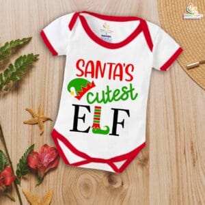 Babywish Christmas Romper Clothes My First Merry Christmas Bodysuits Santa's Cutest Elf Christmas