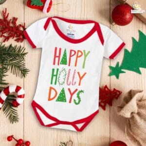 Babywish Christmas Romper Clothes My First Merry Christmas Bodysuits Happy Holly Days on Christmas