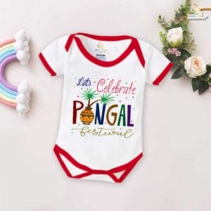 My First Pongal Baby Romper – "Pongal Festivals Tree Print" Bodysuit for Newborns & Infants | Celebrate Pongal with Babywish