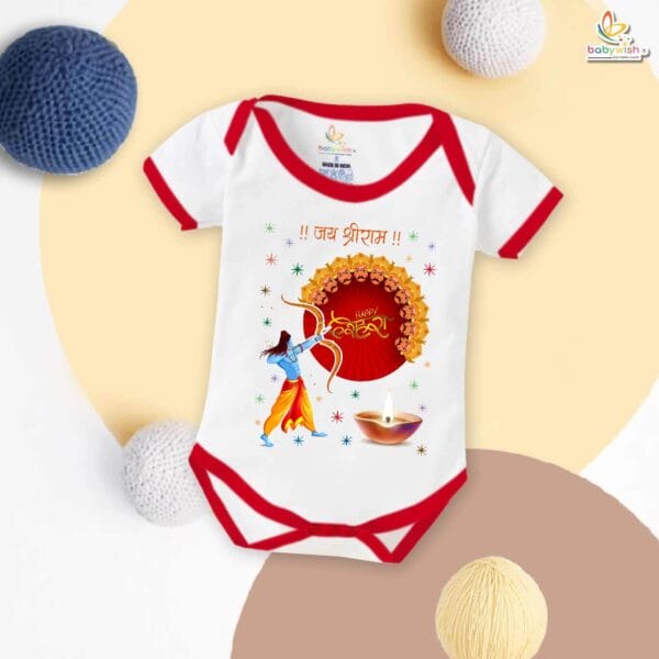 Babywish Baby Navratri Romper Bodysuit My First Dussehra Jai Shri Ram