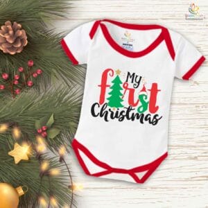 Babywish Christmas Romper Clothes My First Merry Christmas Bodysuits First Christmas day theme Design