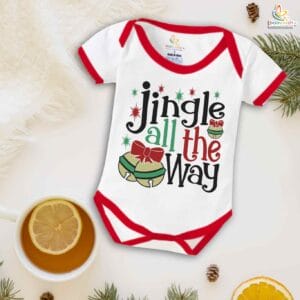 Babywish Christmas Romper Clothes My First Merry Christmas Bodysuits Christmas Jingle in All the Way