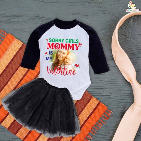 Babywish Newborn girls tutu skirt Full Sleeve romper Valentine Day print onesies bodysuits for baby 0 to 12 months - Image 2