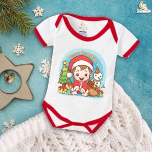 Babywish Christmas Romper Clothes My First Merry Christmas Bodysuits Merry Christmas Gift Print