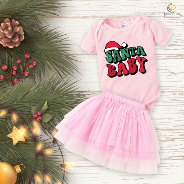 Newborn girls tutu skirt romper Christmas print onesies bodysuits for baby 0 to 12 months - Image 5