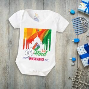 Babywish Independence Day T-Shirt for Boys and Girls 15th August Romper HAPPY INDEPENDENCE DAY