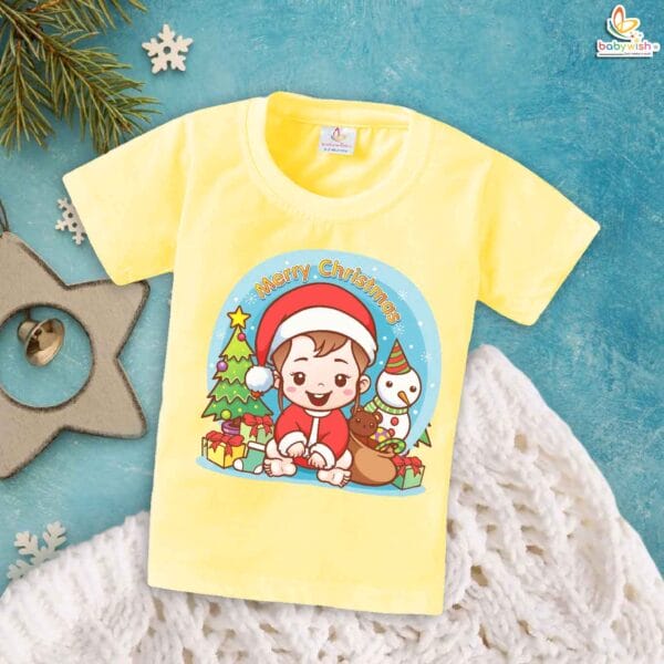 Babywish Christmas T-shirt My First Christmas T-shirt Merry Christmas Gift Print - Image 4