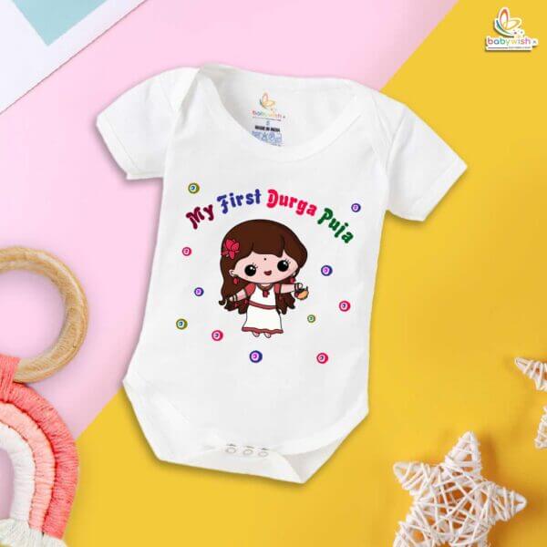 Babywish Baby Navratri Romper Bodysuit My First Dussehra First Durga pooja festivals - Image 5