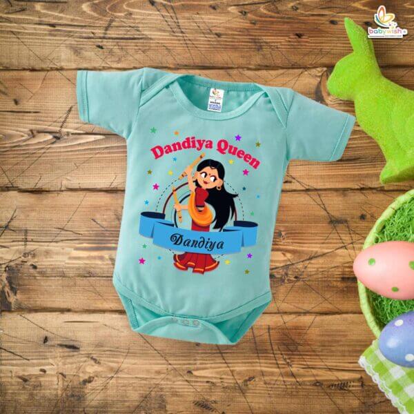 Babywish Baby Navratri Romper Bodysuit My First Dussehra Dandiya Queen - Image 4