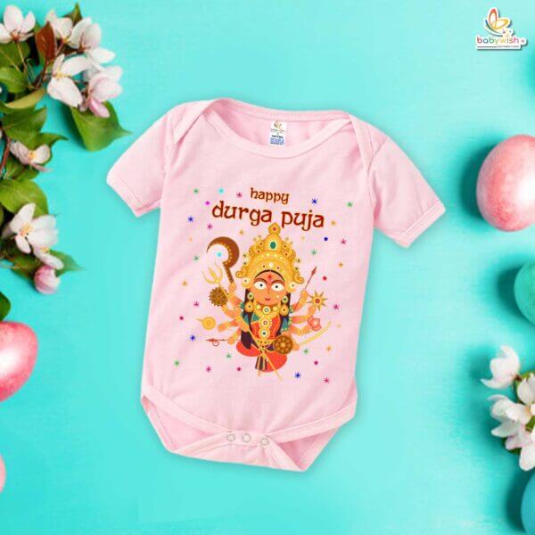 Babywish Baby Navratri Romper Bodysuit My First Dussehra Happy Durga Pooja - Image 3