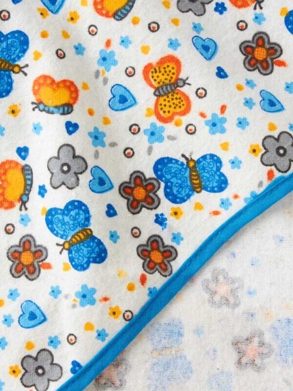Baby Flannel hooded towels for new born Butterfly Printed Bath Towel for Boys and Girls Infants kids towel - Image 4
