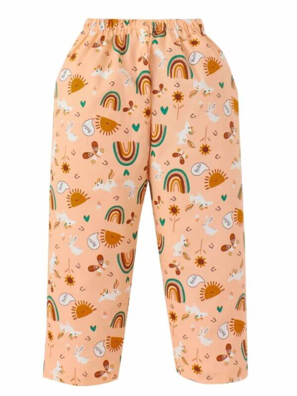Kids Sleepsuit for Baby Boy’s and Girl’s Topwear and Pajamas Set Long Sleeve Sleepwear Baby Clothing Sets - Peach Apollo Print - Image 5