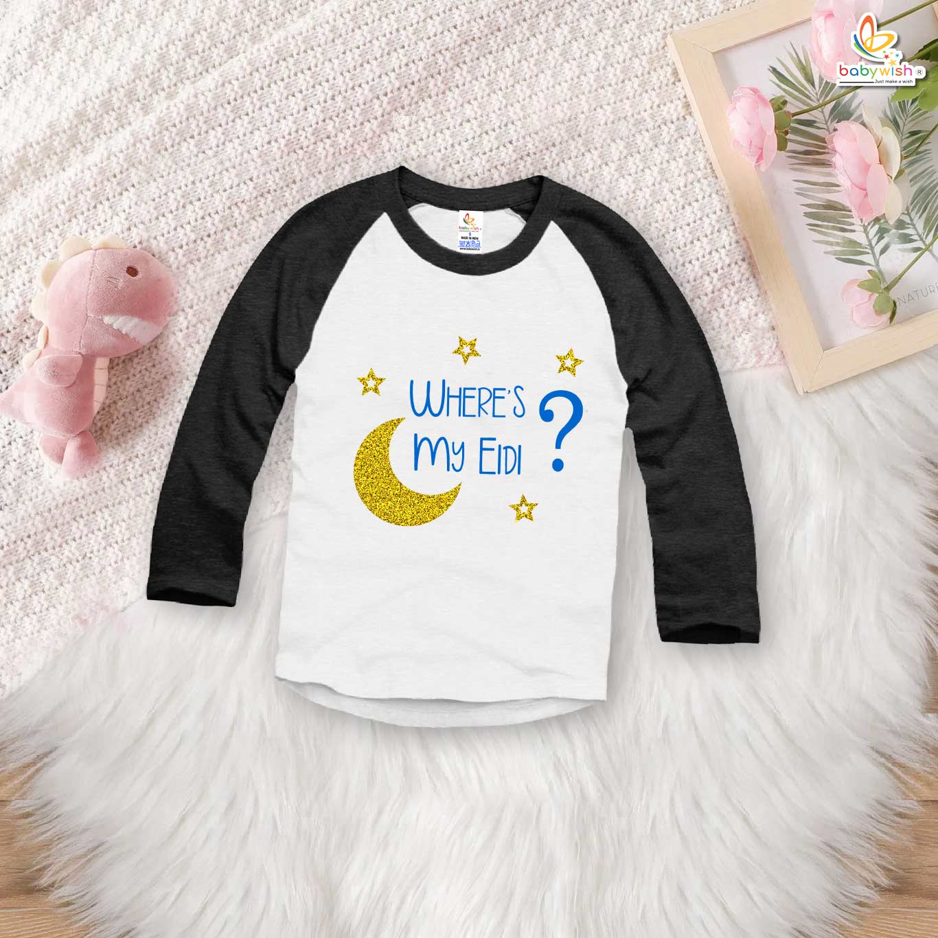 My First Eid T-Shirt for Baby – "Where's My Eidi?" Funny Eid Outfit for Boys & Girls | Islamic Festival Dress 2025 – Babywish