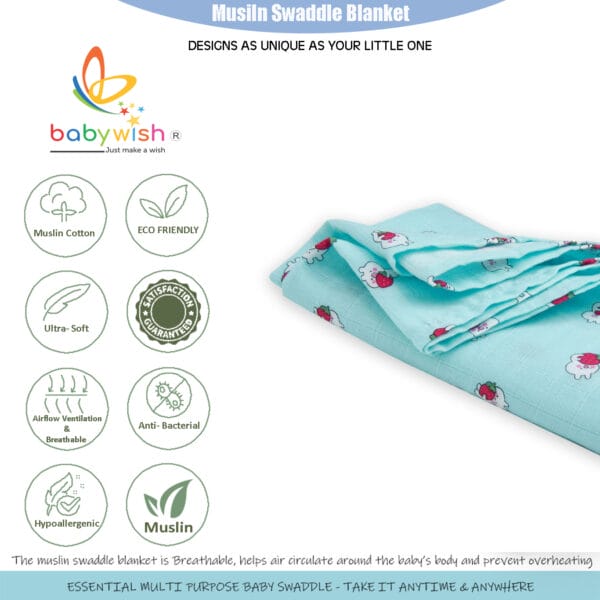 Organic Muslin Swaddle for Newborn baby