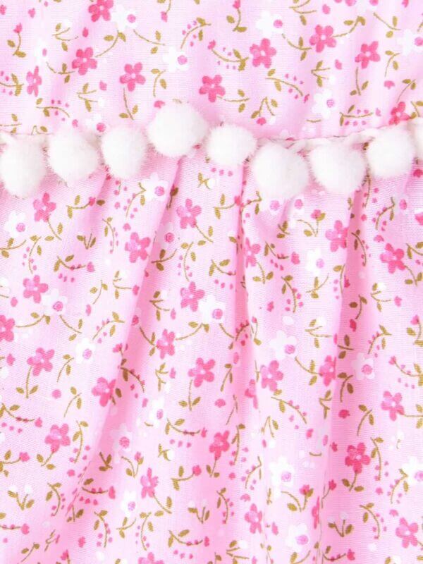 Babywish Baby Girl Cotton Frock Newborn Girl Knee Length Sleeveless Dress Floral Theme Printed - Image 7