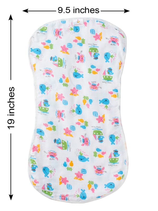 Cotton Baby Burp Cloth with Ocean Print