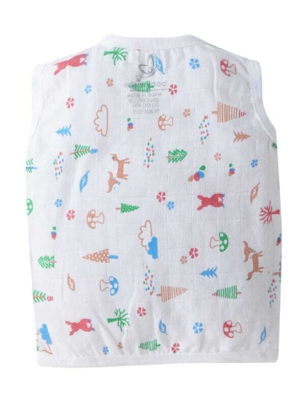 GOTS Certified Organic Muslin Jhabla for Newborn Babies Clothes Ultra Soft Unisex Summer Vest for Infants 3-Pack Gift Set - Image 3