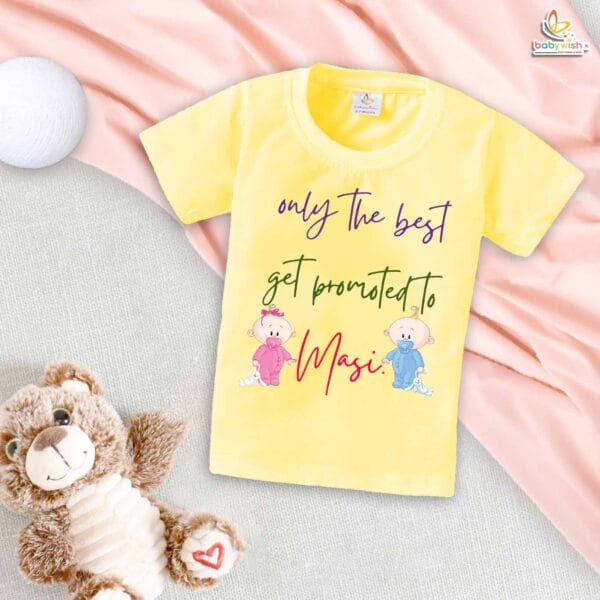 Only the Best Get Promoted to Masi – Maasi T-shirt for Babies & Toddlers | Cute Baby Clothes for Masi | Babywish - Image 4