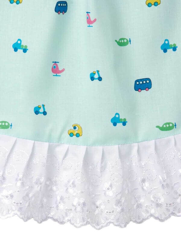 Babywish Baby Girl Cotton Frock Newborn Girl Knee Length Sleeveless Dress Vehicles Theme Printed - Image 10