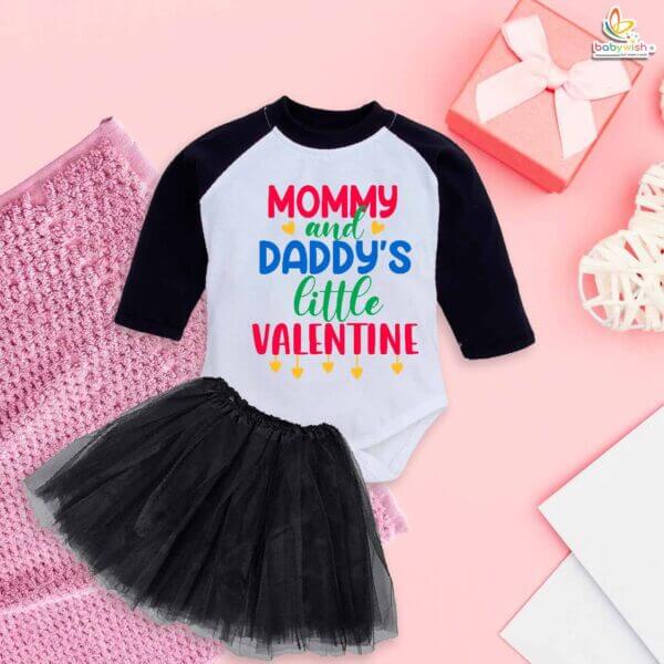 Babywish Newborn girls tutu skirt Full Sleeve romper Valentine Day print onesies bodysuits for baby 0 to 12 months - Image 4