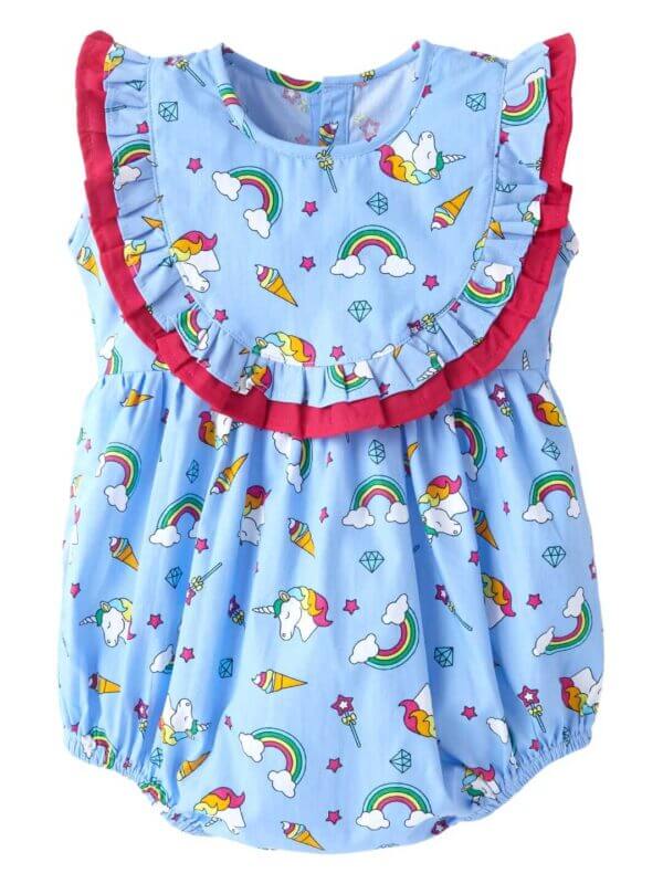 Baby Girls Romper Set Ruffle Sleeve Onesie Newborn Bodysuit Romper Jumpsuit Infant Clothes Dress - Image 2