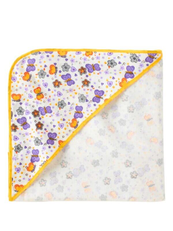 Baby Flannel hooded towels for new born Butterfly Printed Bath Towel for Boys and Girls Infants kids towel - Image 3