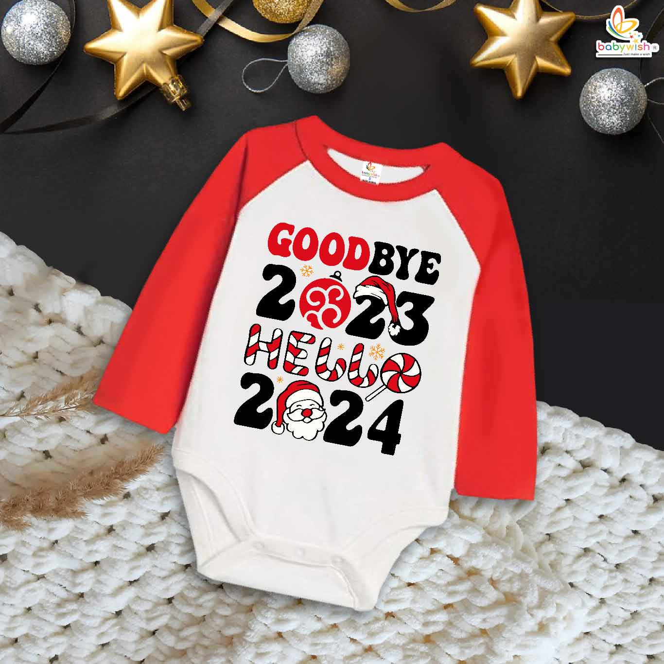 My First New Year Romper for Baby Boys & Girls – Soft Cotton Full Body Unisex Outfit for Newborn, Infant & Toddler – Perfect Festive Party Wear, Photoshoot & Gift Idea | Babywish